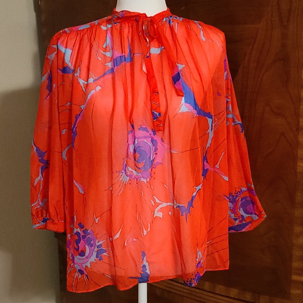 Vintage Sheer Hawaiian Blouse